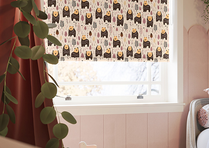 Bear Necessities, Rosewood - Twist&Fit Roller Blind - Image 5